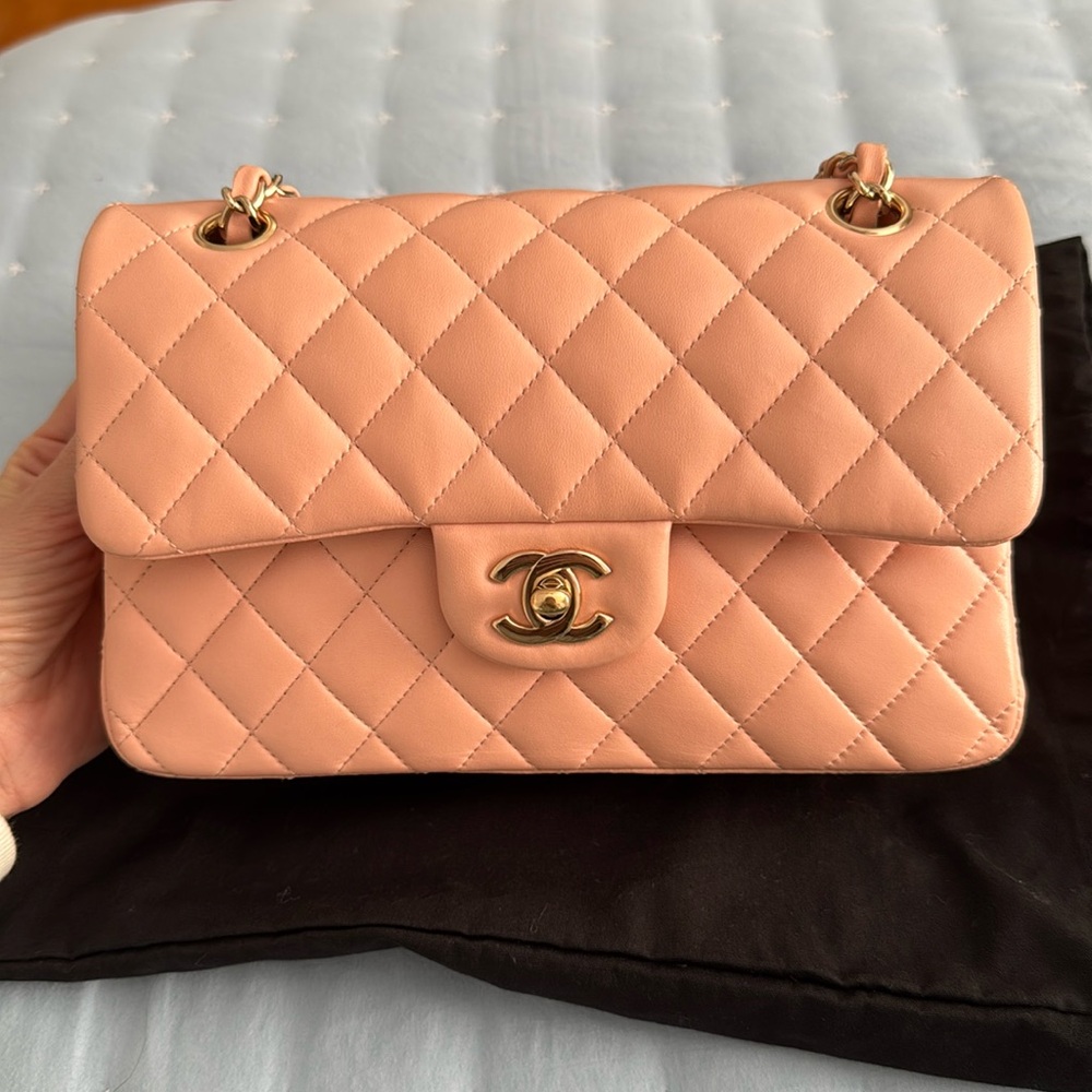 Chanel small classic flap - authentic pink